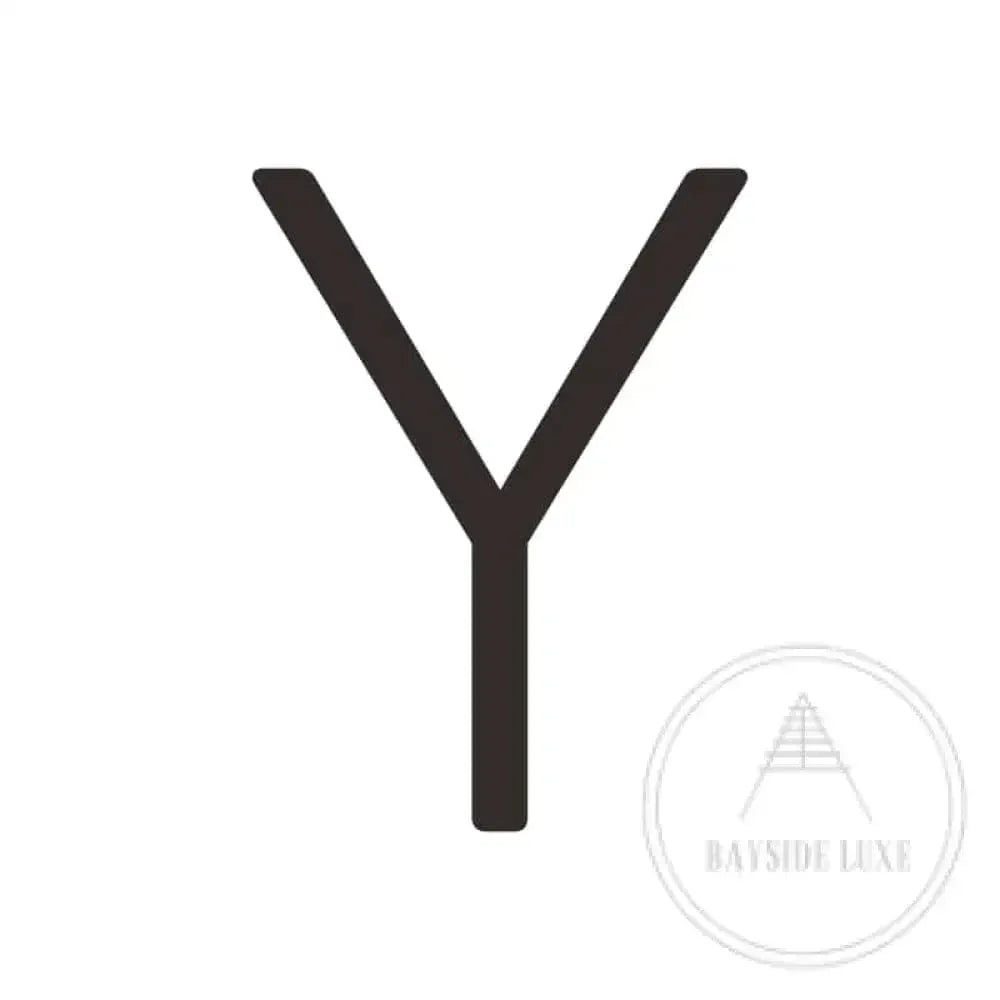 House Numbers and Letters Bayside Luxe Signage - Solid Brass Black Numbers and Letters - Watson's Bay 15cm