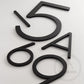 House Numbers and Letters Bayside Luxe Signage - Solid Brass Black Numbers and Letters - Watson's Bay 15cm