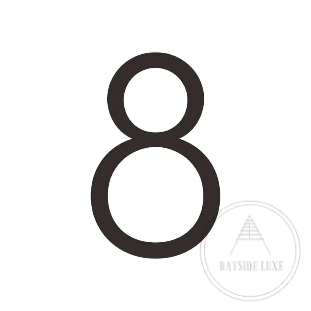 House Numbers and Letters Bayside Luxe Signage - Solid Brass Black Numbers and Letters - Watson's Bay 15cm