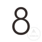 House Numbers and Letters Bayside Luxe Signage - Solid Brass Black Numbers and Letters - Watson's Bay 20cm