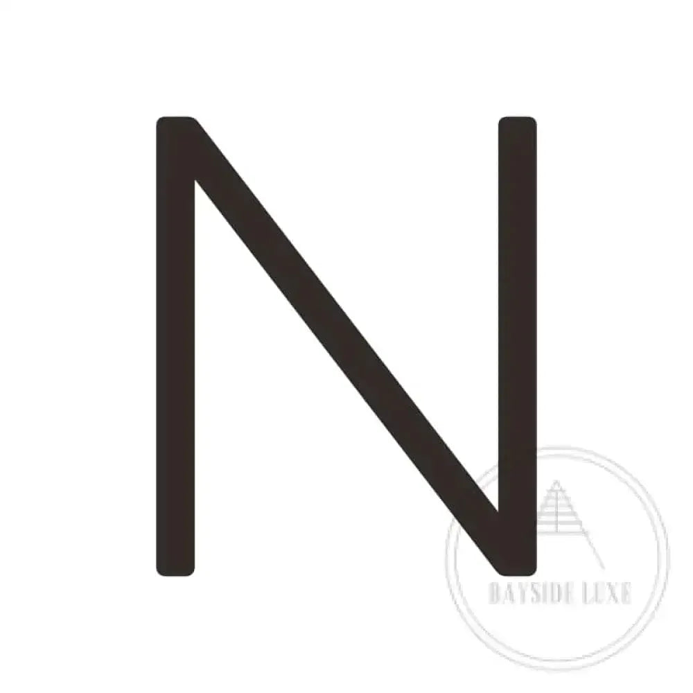 House Numbers and Letters Bayside Luxe Signage - Solid Brass Black Numbers and Letters - Watson's Bay 20cm