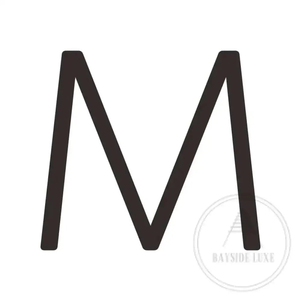 House Numbers and Letters Bayside Luxe Signage - Solid Brass Black Numbers and Letters - Watson's Bay 20cm