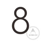 House Numbers and Letters Bayside Luxe Signage - Solid Brass Black Numbers and Letters - Watson's Bay 25cm
