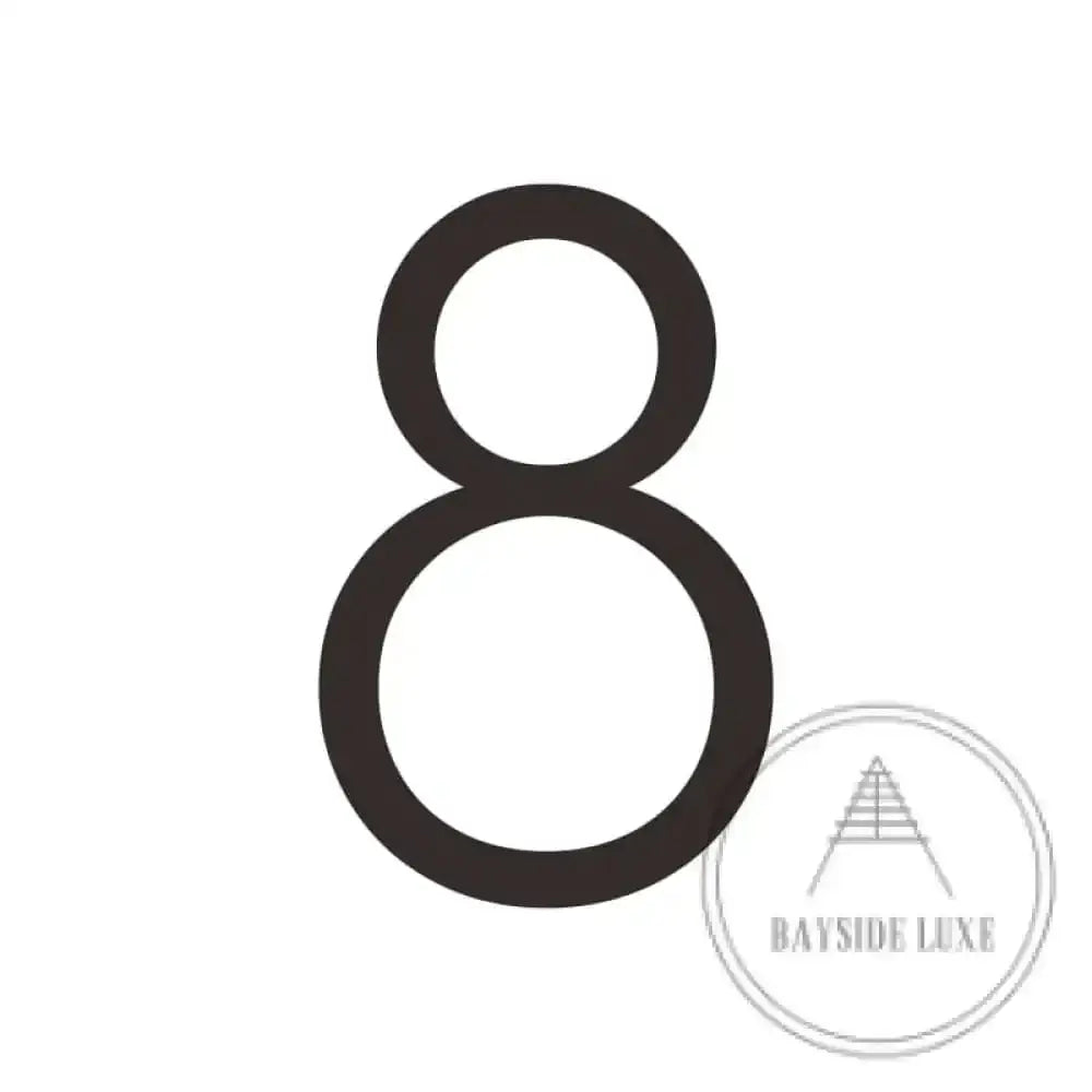 House Numbers and Letters Bayside Luxe Signage - Solid Brass Black Numbers and Letters - Watson's Bay 25cm
