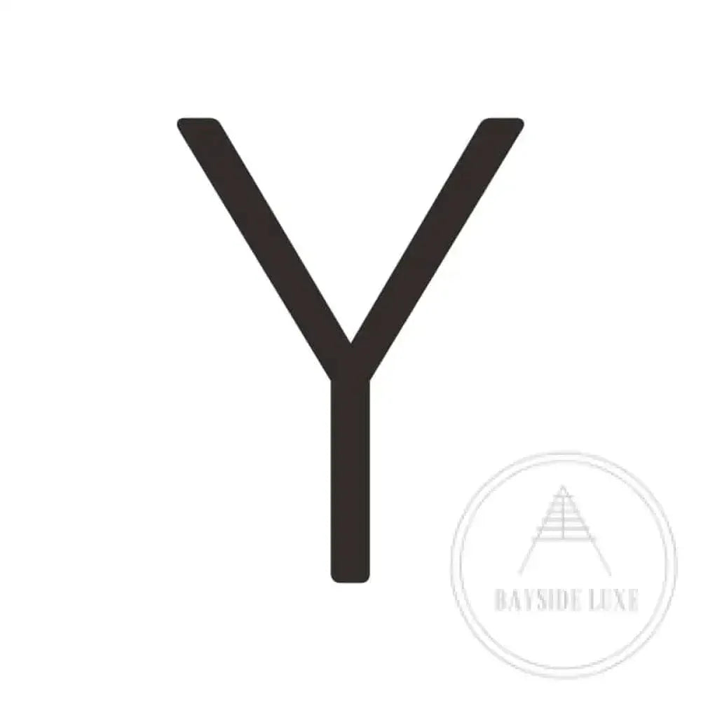 House Numbers and Letters Bayside Luxe Signage - Solid Brass Black Numbers and Letters - Watson's Bay 25cm