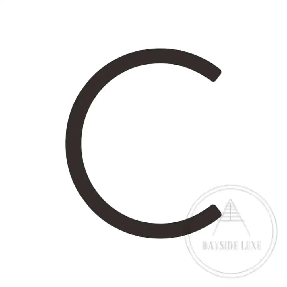 House Numbers and Letters Bayside Luxe Signage - Solid Brass Black Numbers and Letters - Watson's Bay 25cm