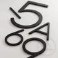 House Numbers and Letters Bayside Luxe Signage - Solid Brass Black Numbers and Letters - Watson's Bay 25cm