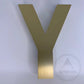 House Numbers and Letters Bayside Luxe Signage - Solid Satin Brass Floating Numbers and Letters - Beaumaris Bay 10cm