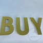 House Numbers and Letters Bayside Luxe Signage - Solid Satin Brass Floating Numbers and Letters - Beaumaris Bay 15cm