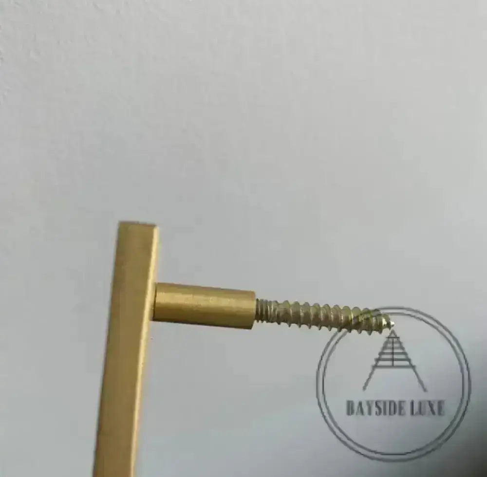 House Numbers and Letters Bayside Luxe Signage - Solid Satin Brass Floating Numbers and Letters - Beaumaris Bay 20cm