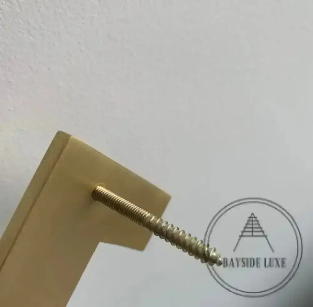 House Numbers and Letters Bayside Luxe Signage - Solid Satin Brass Floating Numbers and Letters - Beaumaris Bay 20cm