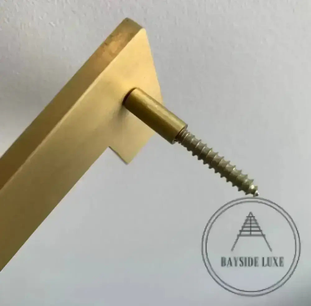 House Numbers and Letters Bayside Luxe Signage - Solid Satin Brass Floating Numbers and Letters - Beaumaris Bay 20cm