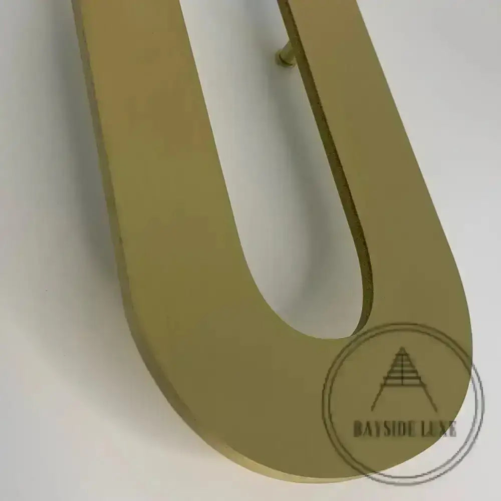 House Numbers and Letters Bayside Luxe Signage - Solid Satin Brass Floating Numbers and Letters - Beaumaris Bay 20cm
