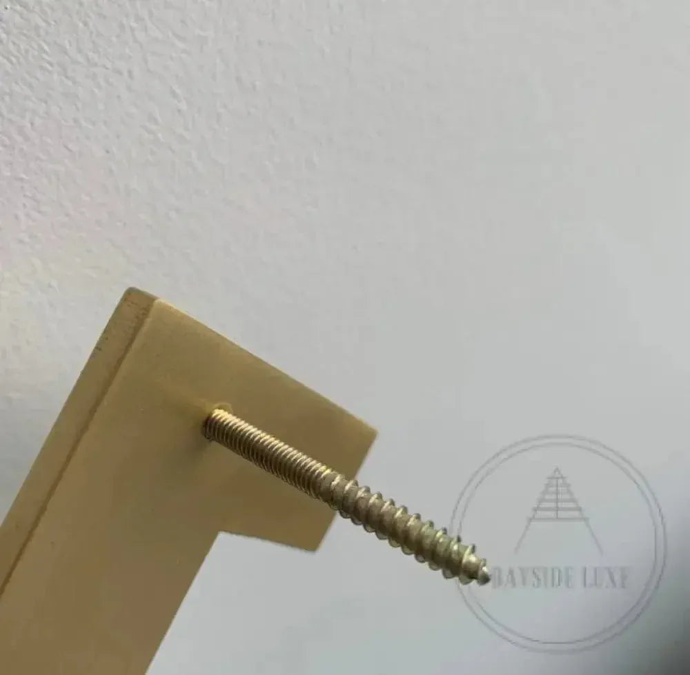 House Numbers and Letters Bayside Luxe Signage - Solid Satin Brass Floating Numbers and Letters - Beaumaris Bay 25 cm