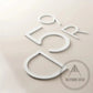 House Numbers and Letters Bayside Luxe Signage - Solid White Brass Numbers and Letters - Watson's Bay 10cm