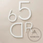 House Numbers and Letters Bayside Luxe Signage - Solid White Brass Numbers and Letters - Watson's Bay 10cm