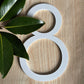 House Numbers and Letters Bayside Luxe Signage - Solid White Brass Numbers and Letters - Watson's Bay 10cm