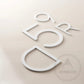 House Numbers and Letters Bayside Luxe Signage - Solid White Brass Numbers and Letters - Watson's Bay 10cm