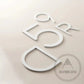 House Numbers and Letters Bayside Luxe Signage - Solid White Brass Numbers and Letters - Watson's Bay 15cm