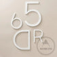 House Numbers and Letters Bayside Luxe Signage - Solid White Brass Numbers and Letters - Watson's Bay 20cm