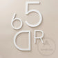 House Numbers and Letters Bayside Luxe Signage - Solid White Brass Numbers and Letters - Watson's Bay 20cm