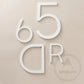 House Numbers and Letters Bayside Luxe Signage - Solid White Brass Numbers and Letters - Watson's Bay 25cm