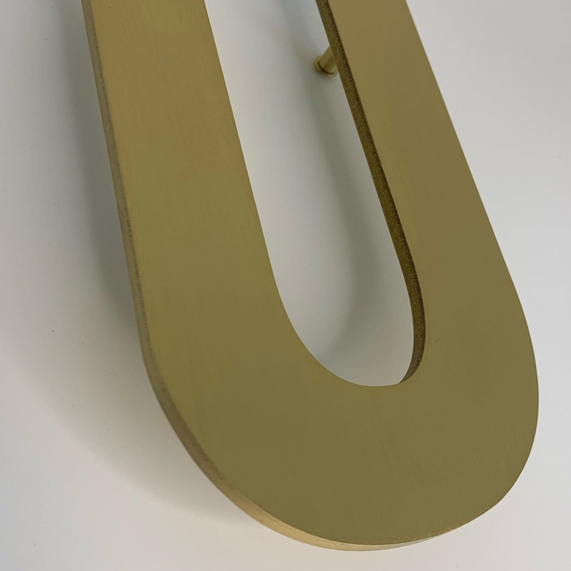 House Numbers and Letters Bayside Luxe - Solid Satin Brass Floating House Numbers and Letters - Beaumaris Bay 10cm