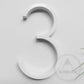 House Numbers and Letters Bayside Luxe - White Floating and Flush House Numbers 125mm