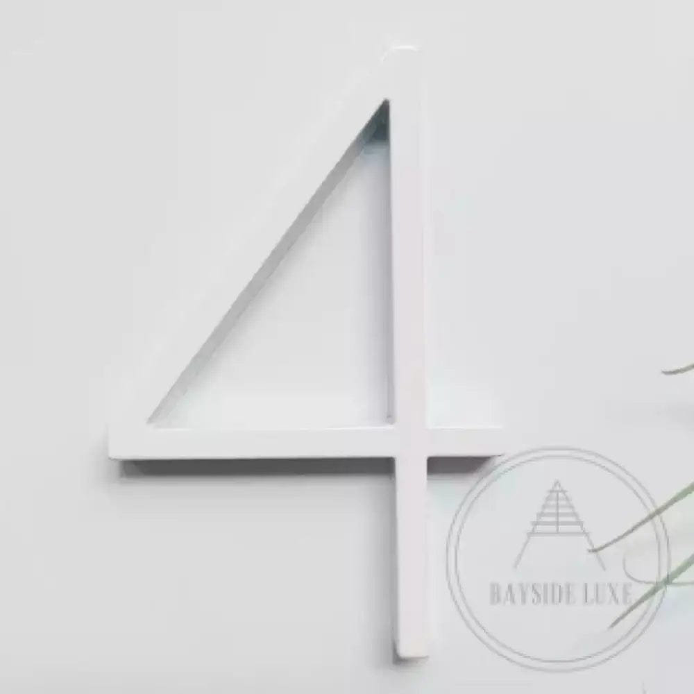 House Numbers and Letters Bayside Luxe - White Floating and Flush House Numbers 125mm