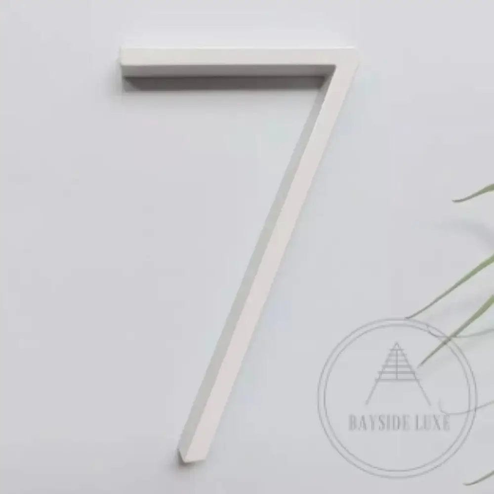 House Numbers and Letters Bayside Luxe - White Floating and Flush House Numbers 125mm