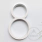 House Numbers and Letters Bayside Luxe - White Floating and Flush House Numbers 125mm