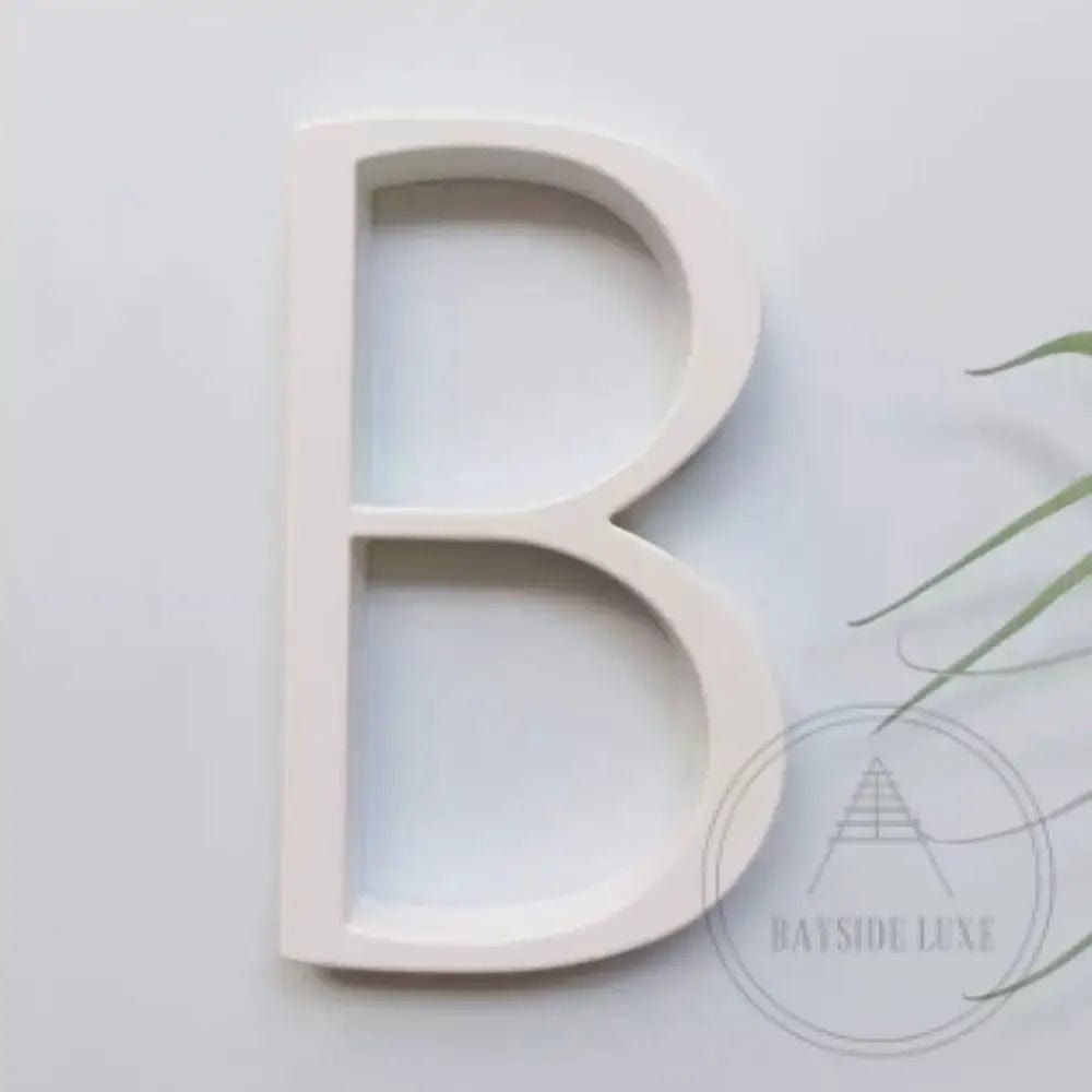 House Numbers and Letters Bayside Luxe - White Floating and Flush House Numbers 125mm