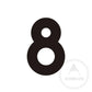 House Numbers and Letters Black / 10cm / 8 Bayside Luxe Signage - Solid Black Floating Numbers and Letters - Beaumaris Bay 10 cm