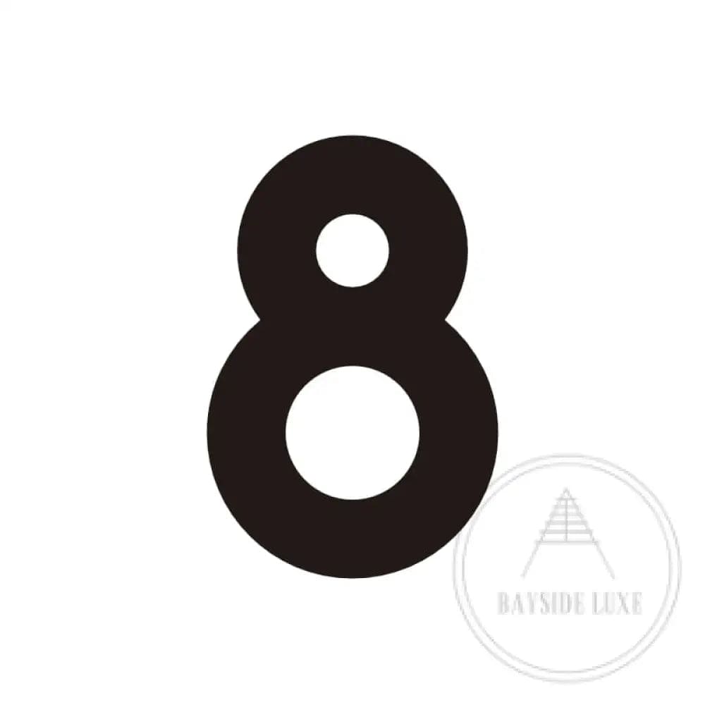 House Numbers and Letters Black / 10cm / 8 Bayside Luxe Signage - Solid Black Floating Numbers and Letters - Beaumaris Bay 10 cm