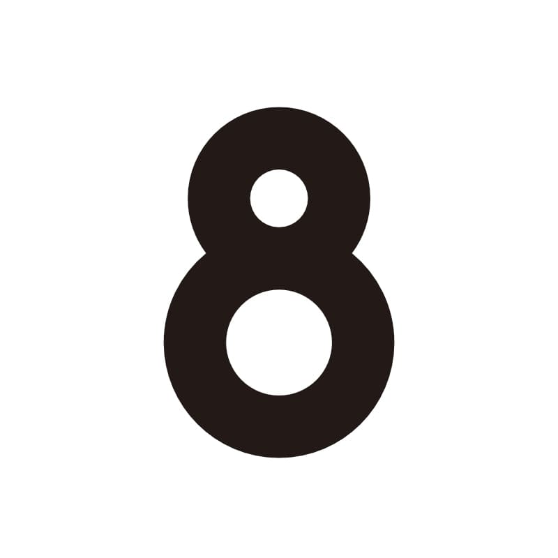 House Numbers and Letters Black / 15cm / 8 Bayside Luxe Signage - Solid Black Floating House Numbers and Letters - Beaumaris Bay 15 cm