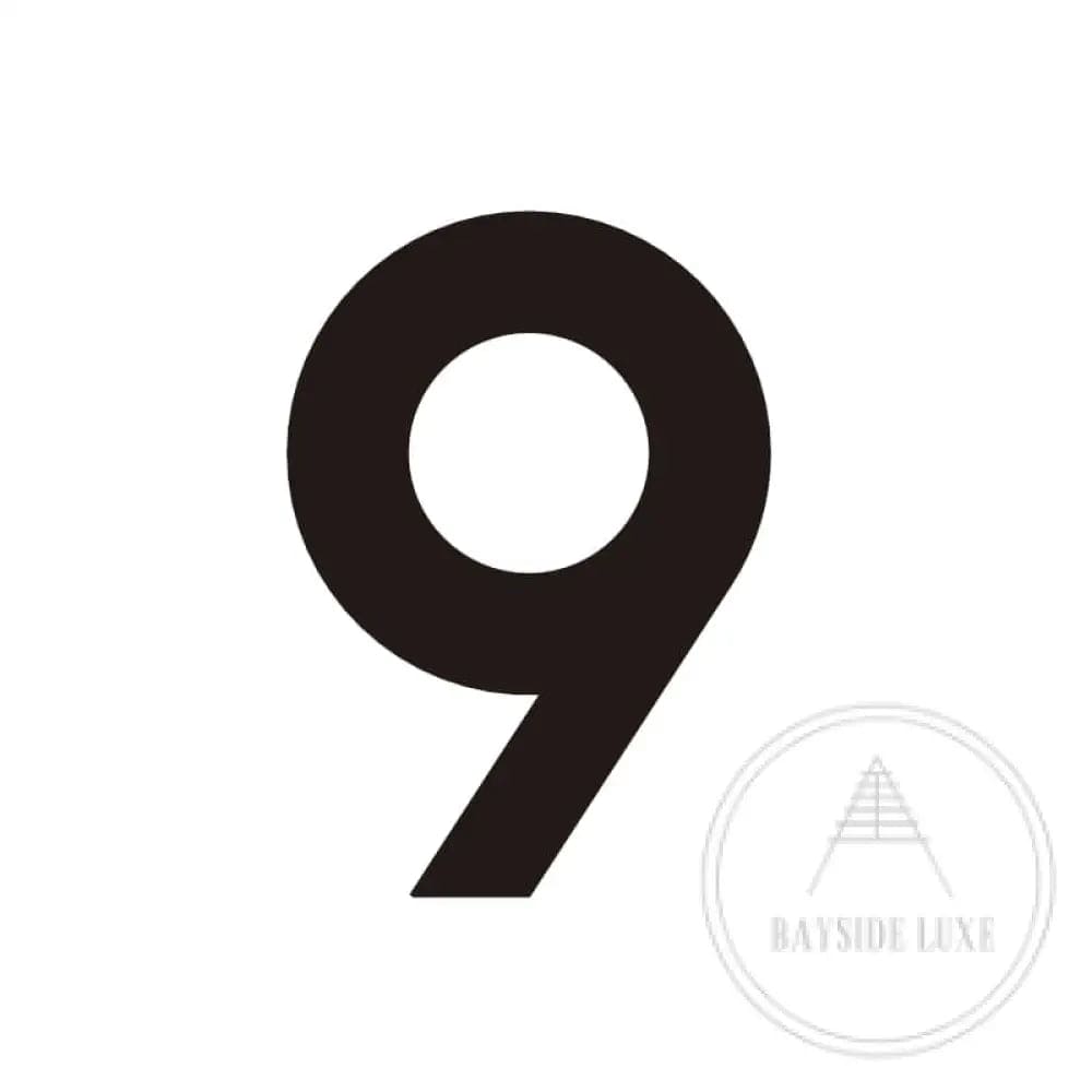 House Numbers and Letters Black / 20 cm / 9 Bayside Luxe Signage - Solid Black Floating Numbers and Letters - Beaumaris Bay 20 cm