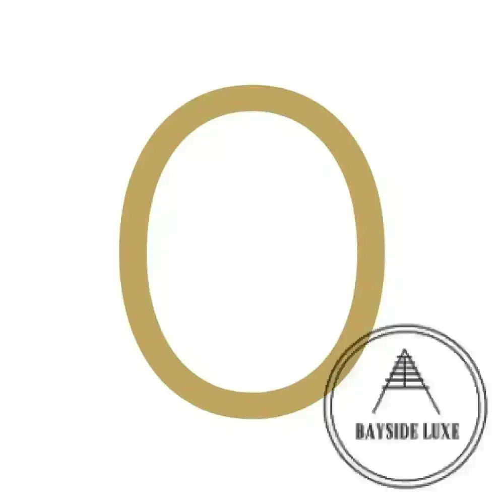 House Numbers and Letters Brushed Satin Brass / 10 cm / 0 Bayside Luxe Signage - Solid Satin Brass Floating Numbers and Letters - Watson's Bay 10cm