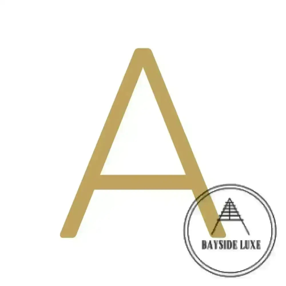 House Numbers and Letters Brushed Satin Brass / 10 cm / A Bayside Luxe Signage - Solid Satin Brass Floating Numbers and Letters - Watson's Bay 10cm