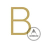 House Numbers and Letters Brushed Satin Brass / 10 cm / B Bayside Luxe Signage - Solid Satin Brass Floating Numbers and Letters - Watson's Bay 10cm