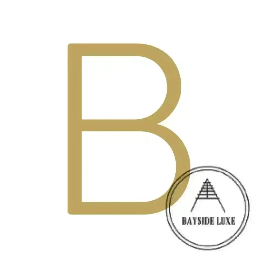 House Numbers and Letters Brushed Satin Brass / 10 cm / B Bayside Luxe Signage - Solid Satin Brass Floating Numbers and Letters - Watson's Bay 10cm