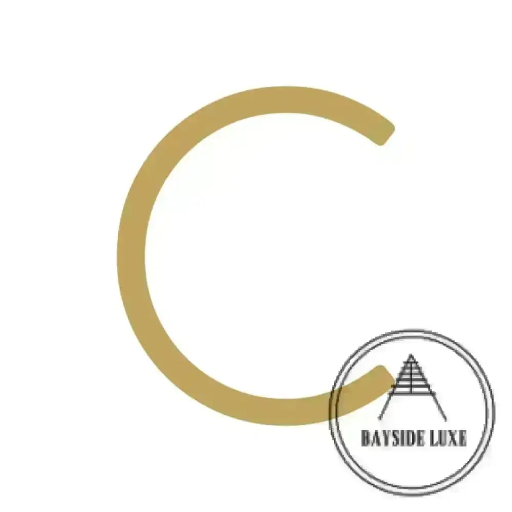 House Numbers and Letters Brushed Satin Brass / 10 cm / C Bayside Luxe Signage - Solid Satin Brass Floating Numbers and Letters - Watson's Bay 10cm