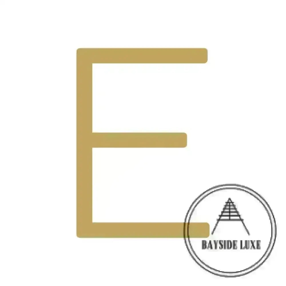 House Numbers and Letters Brushed Satin Brass / 10 cm / E Bayside Luxe Signage - Solid Satin Brass Floating Numbers and Letters - Watson's Bay 10cm