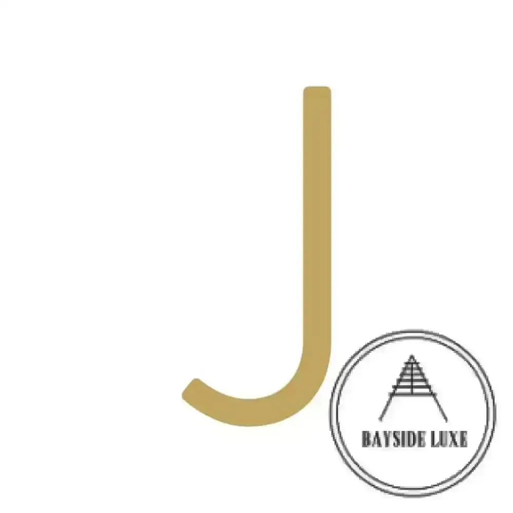 House Numbers and Letters Brushed Satin Brass / 10 cm / J Bayside Luxe Signage - Solid Satin Brass Floating Numbers and Letters - Watson's Bay 10cm