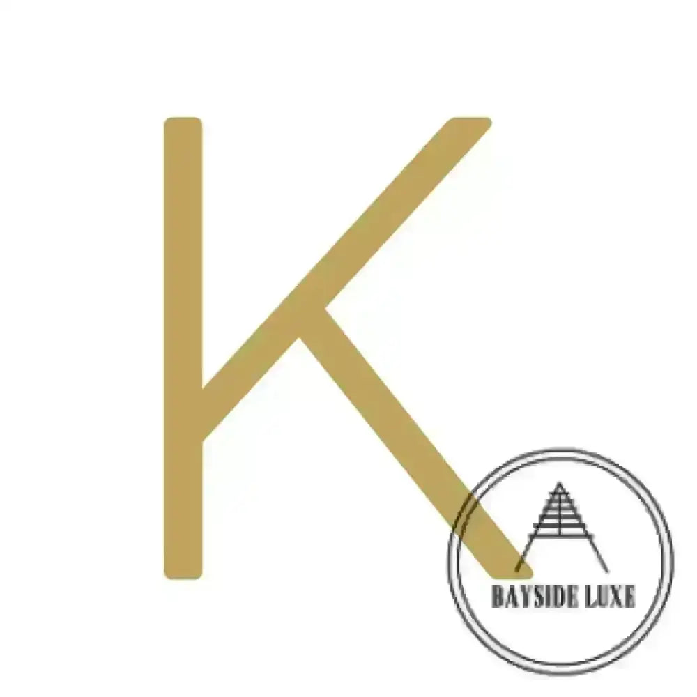 House Numbers and Letters Brushed Satin Brass / 10 cm / K Bayside Luxe Signage - Solid Satin Brass Floating Numbers and Letters - Watson's Bay 10cm