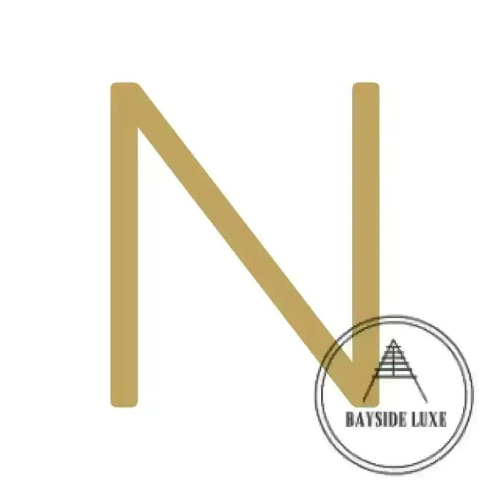 House Numbers and Letters Brushed Satin Brass / 10 cm / N Bayside Luxe Signage - Solid Satin Brass Floating Numbers and Letters - Watson's Bay 10cm