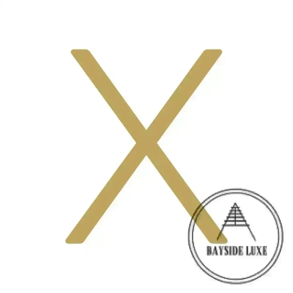 House Numbers and Letters Brushed Satin Brass / 10 cm / X Bayside Luxe Signage - Solid Satin Brass Floating Numbers and Letters - Watson's Bay 10cm