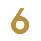 House Numbers and Letters Brushed Satin Brass / 15 cm / 6 Bayside Luxe Signage - Solid Satin Brass Floating Numbers and Letters - Beaumaris Bay 15cm