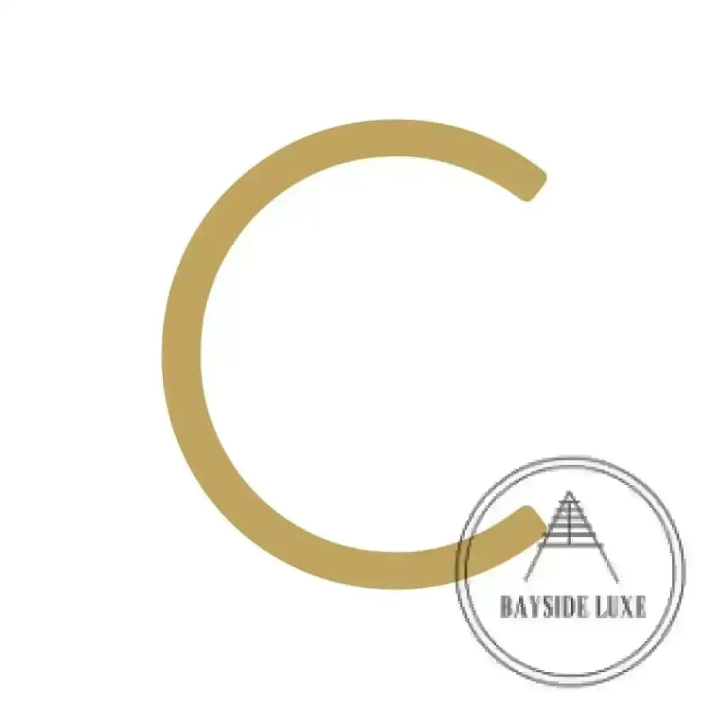 House Numbers and Letters Brushed Satin Brass / 15 cm / C Bayside Luxe Signage - Solid Satin Brass Floating Numbers and Letters - Watson's Bay 15cm