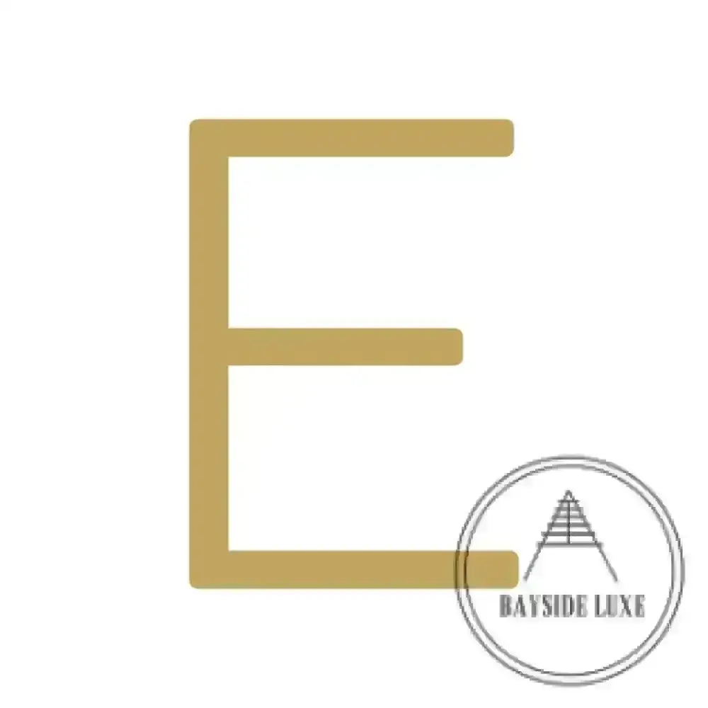 House Numbers and Letters Brushed Satin Brass / 15 cm / E Bayside Luxe Signage - Solid Satin Brass Floating Numbers and Letters - Watson's Bay 15cm