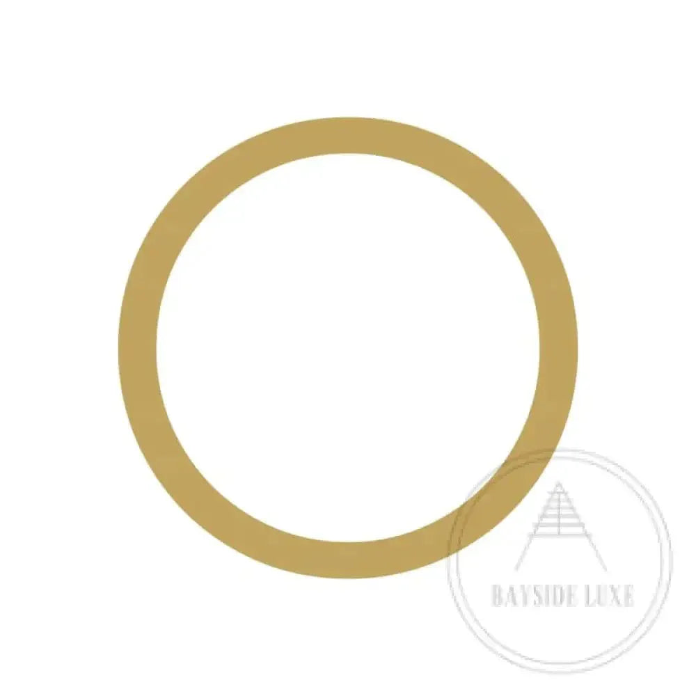 House Numbers and Letters Brushed Satin Brass / 15 cm / O Bayside Luxe Signage - Solid Satin Brass Floating Numbers and Letters - Watson's Bay 15cm